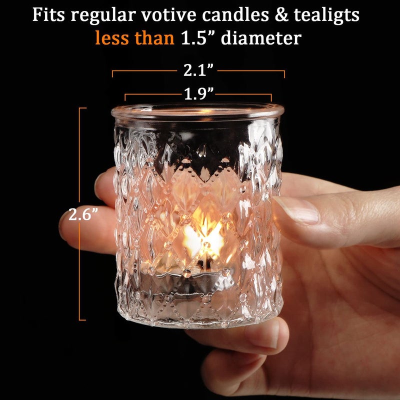 NITIME 36pcs Votive Candle Holders for Wedding Centerpieces  Clear Glass Candle Holder in Bulk  Tealight Candle Holder for Party Decorations and Home Decor - Image 2